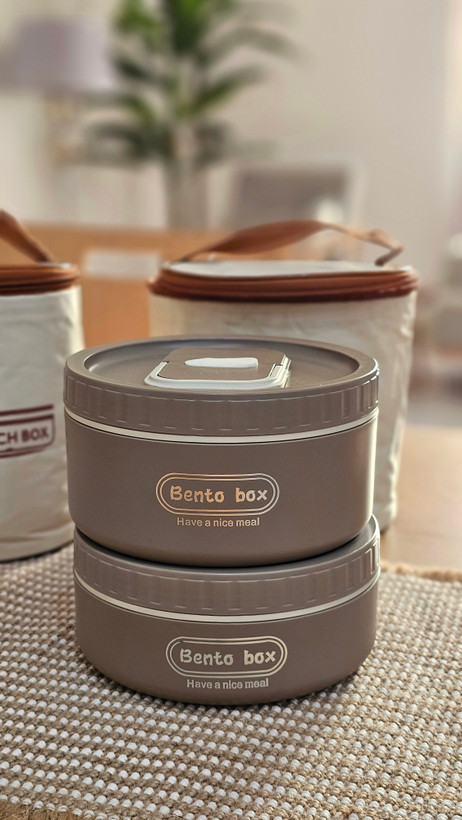 لانچ باکس و ظرف غذا دوتایی کیف دار سایز بزرگ BENTOBOX